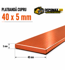Platbanda cupru 40 x 5 mm – lungime 4 metri – EN Cu-ETP Platbanda cupru 40 x 5 mm – lungime 4 metri – EN Cu-ETP